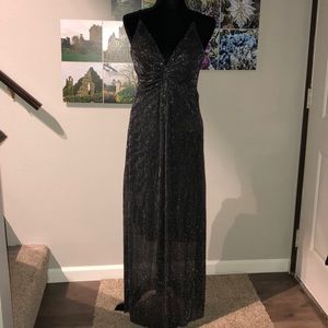 Gorgeous grey and silver evening gown